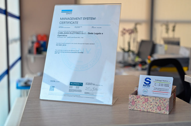 Cablaggi Elettrici Surini - Management System Certificate